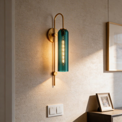 AURO Kobber | Brass & Glass Tube Wall Sconce