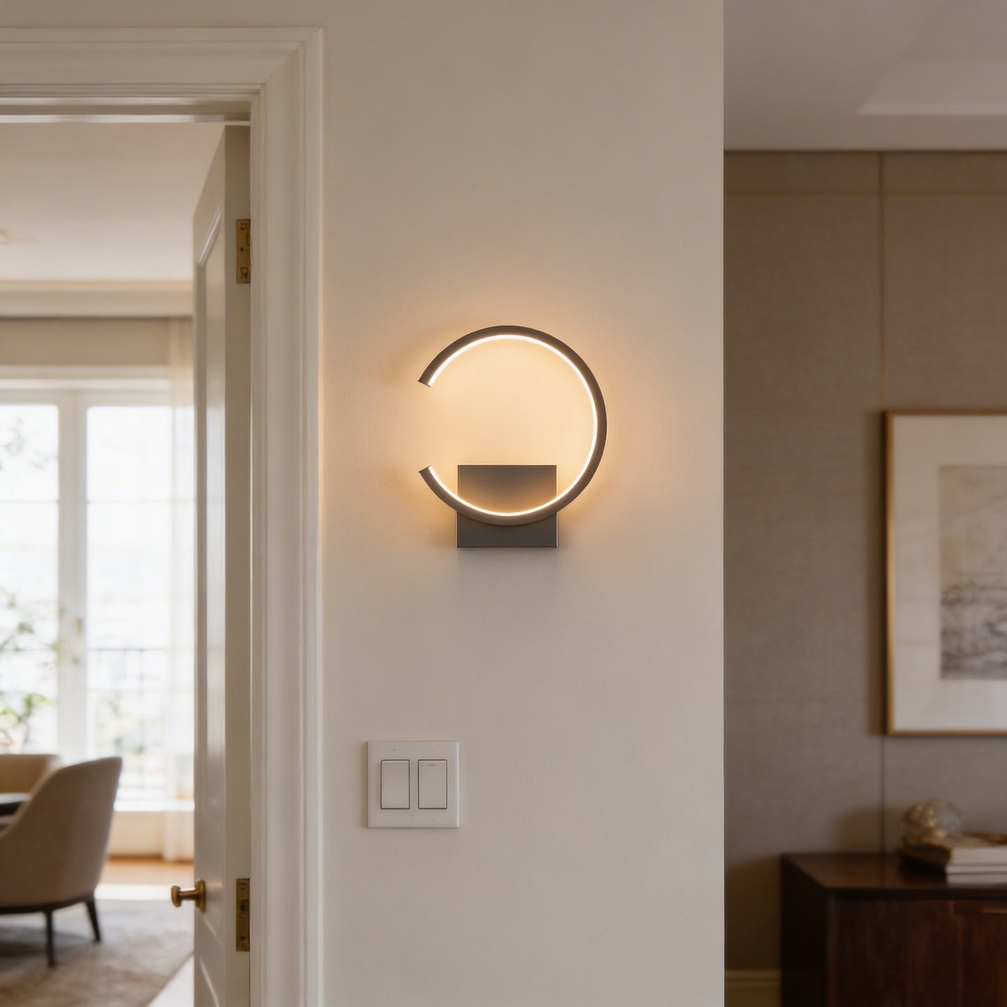AURO Boge | Circular Minimalist LED Wall Sconce