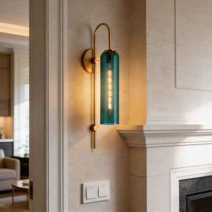 AURO Kobber | Brass & Glass Tube Wall Sconce