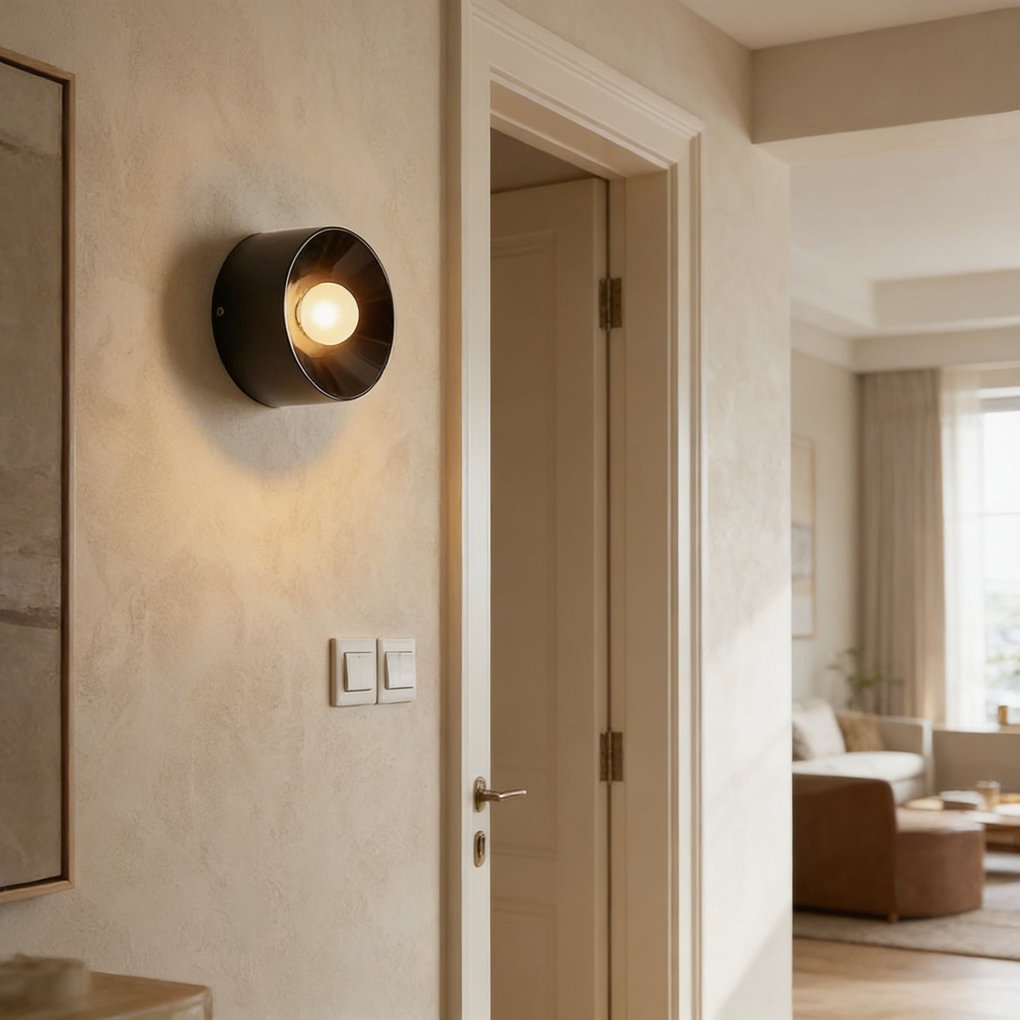 AURO Keramik | Nordic Ceramic Round LED Wall Sconce