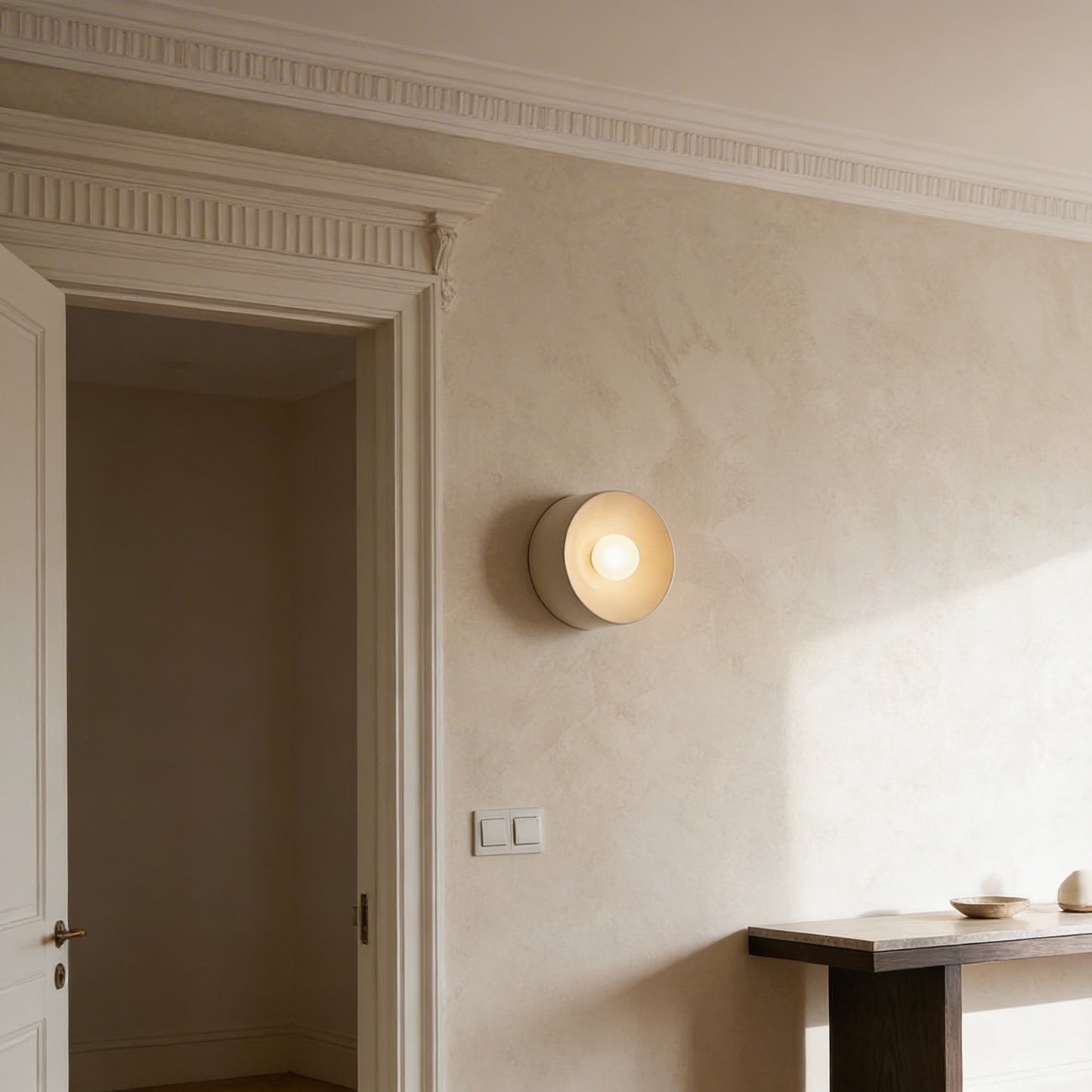 AURO Keramik | Nordic Ceramic Round LED Wall Sconce