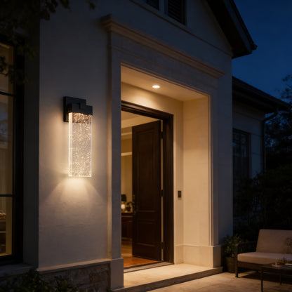 AURO Krystal | Luminous Crystal Outdoor Wall Light