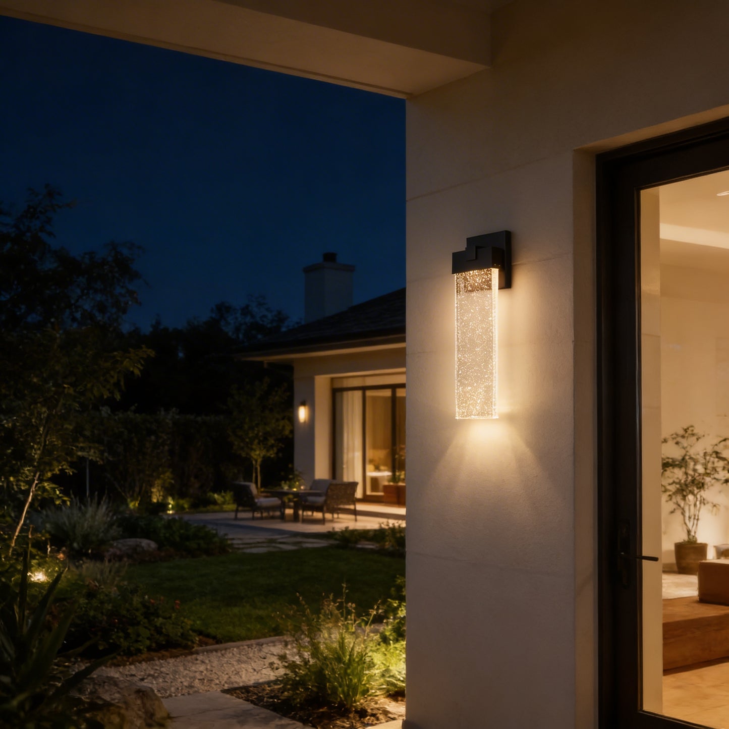 AURO Krystal | Luminous Crystal Outdoor Wall Light