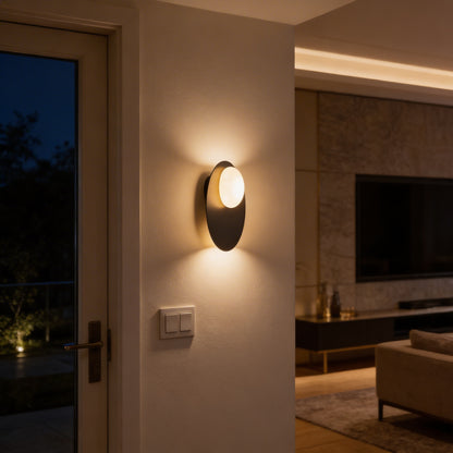 AURO Skive | Sculptural Gold Disc Wall Sconce
