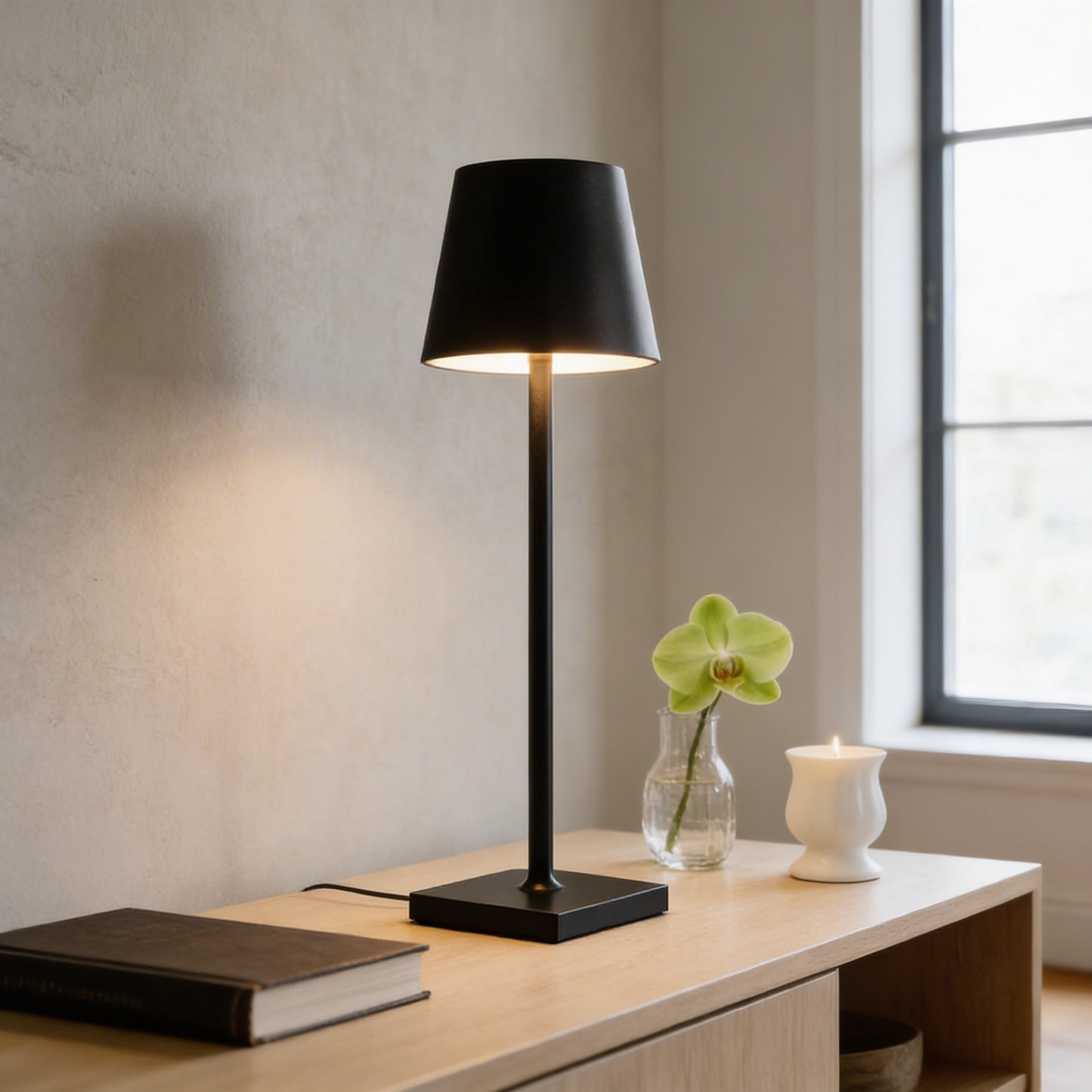 AURO Dæmp | Cordless Touch-Dimming Iron Table Lamp