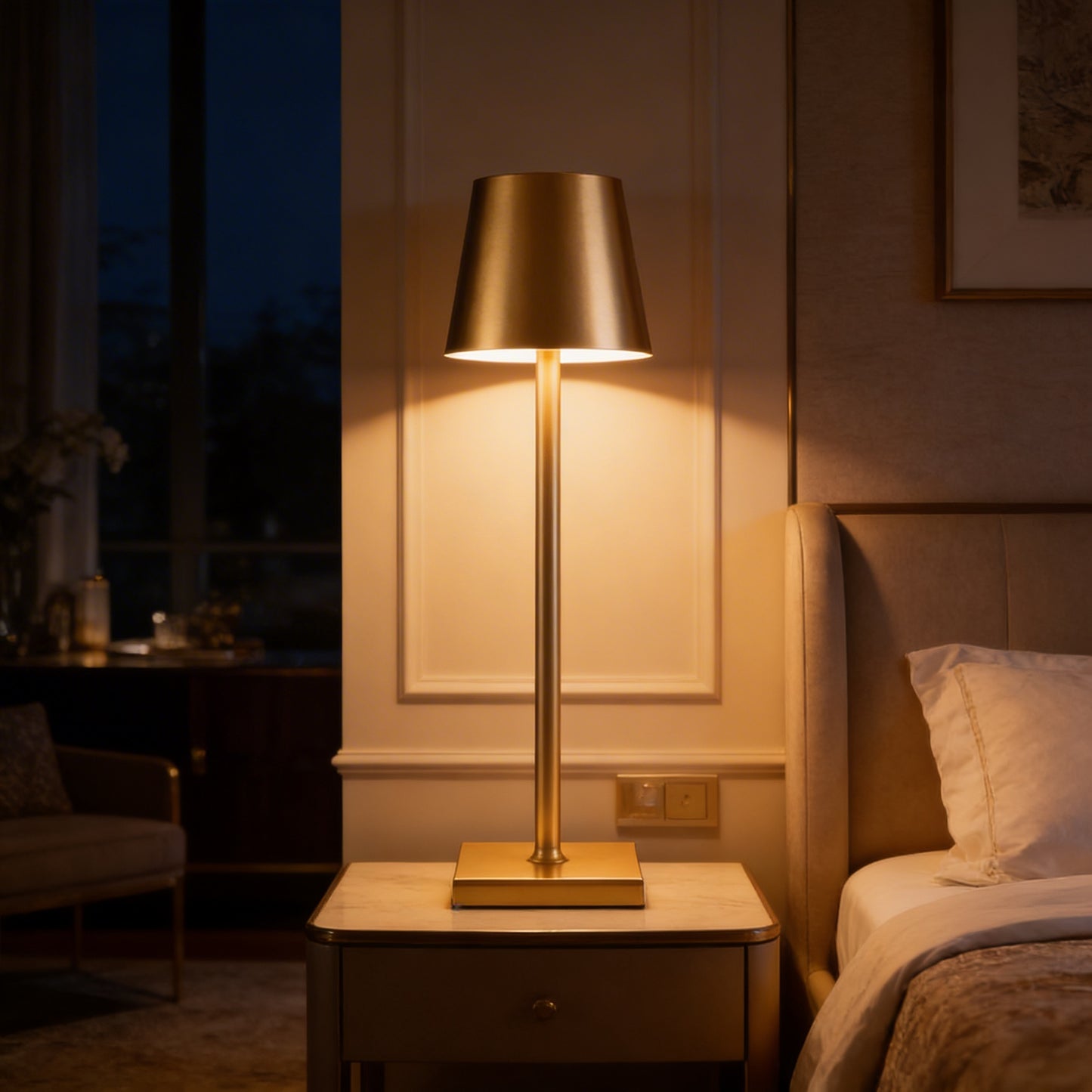 AURO Dæmp | Cordless Touch-Dimming Iron Table Lamp