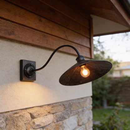 AURO Disque | Vintage Disc Outdoor Wall Light