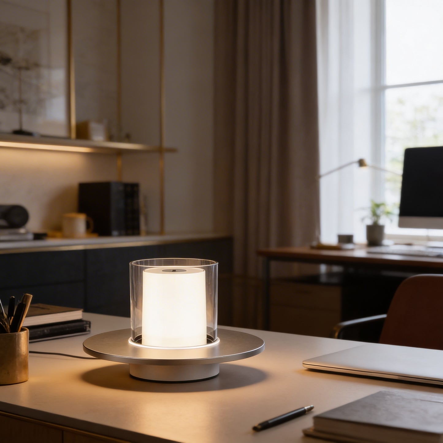 AURO Fyr | Retro Rechargeable Cylinder Table Lamp