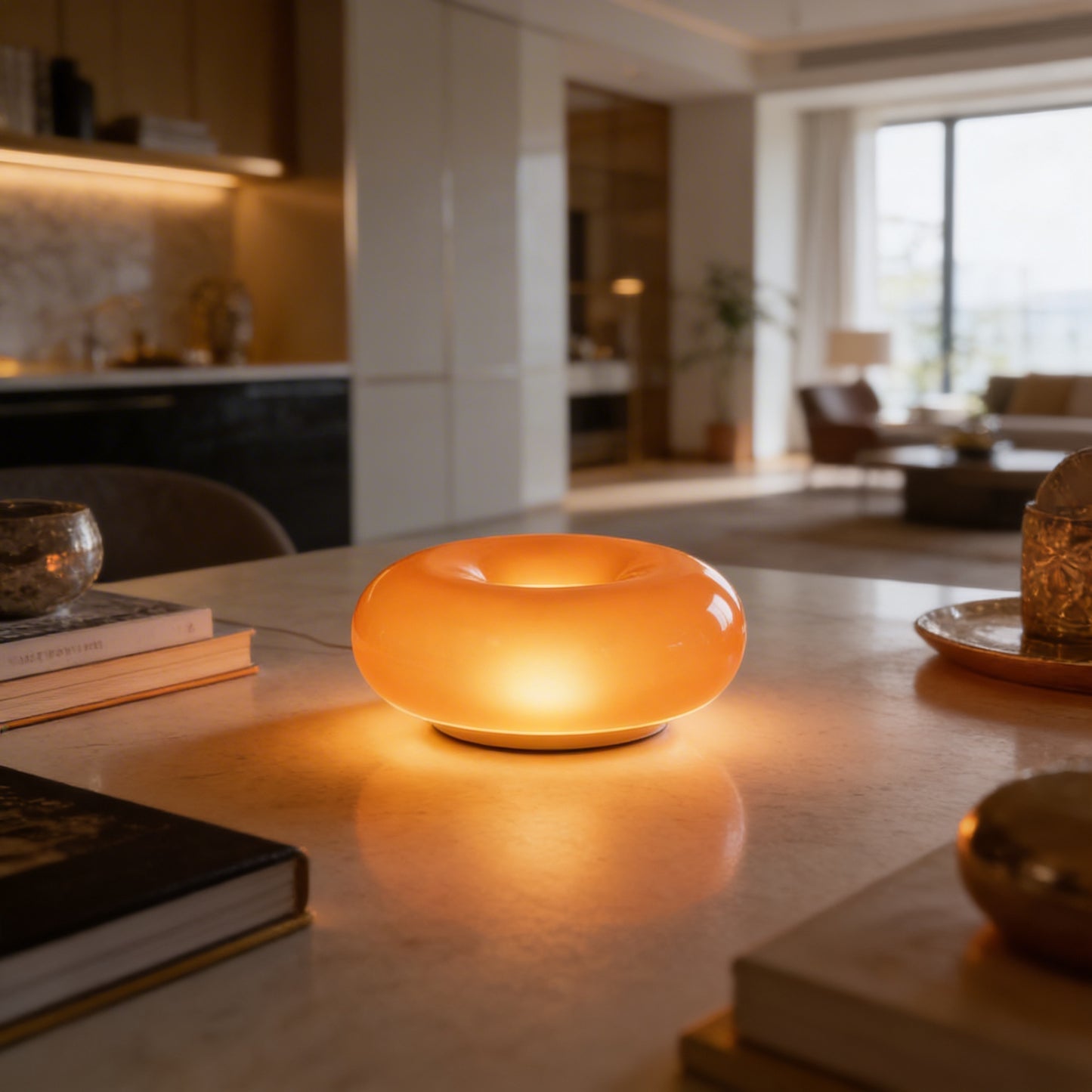 AURO Ring | Bauhaus Donut Rechargeable Table Lamp