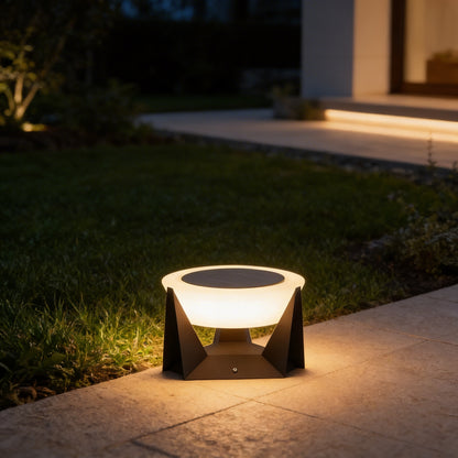 AURO Solv | Geometric Solar Garden Pillar Light