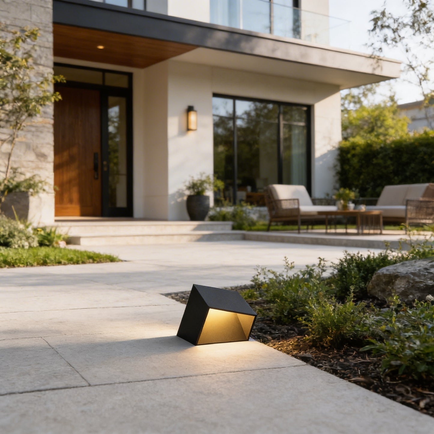 AURO Kube | Tilted Cube Outdoor Garden Ground Light