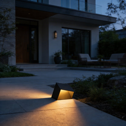 AURO Kube | Tilted Cube Outdoor Garden Ground Light