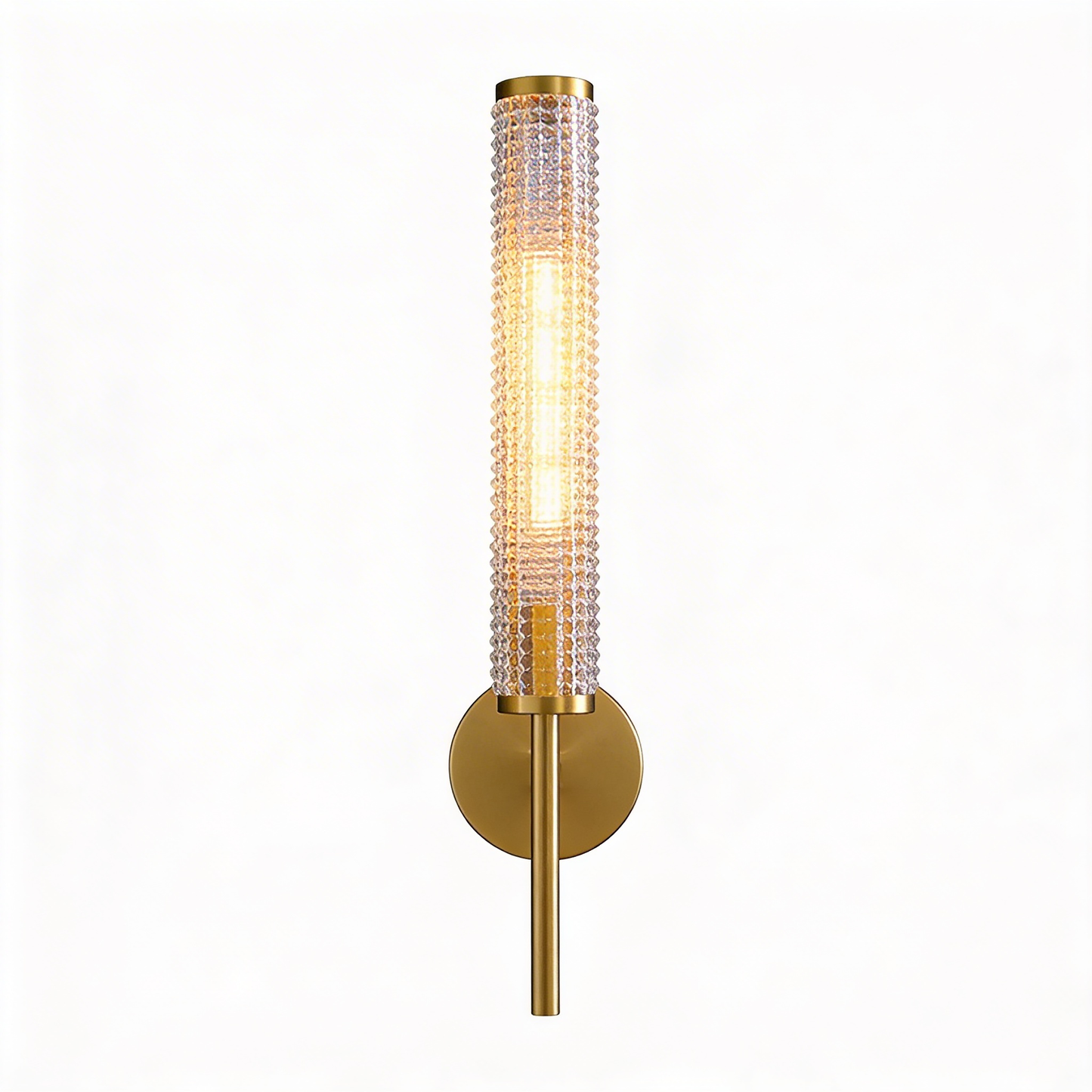AURO Rör | Brass & Glass Tube Wall Sconce