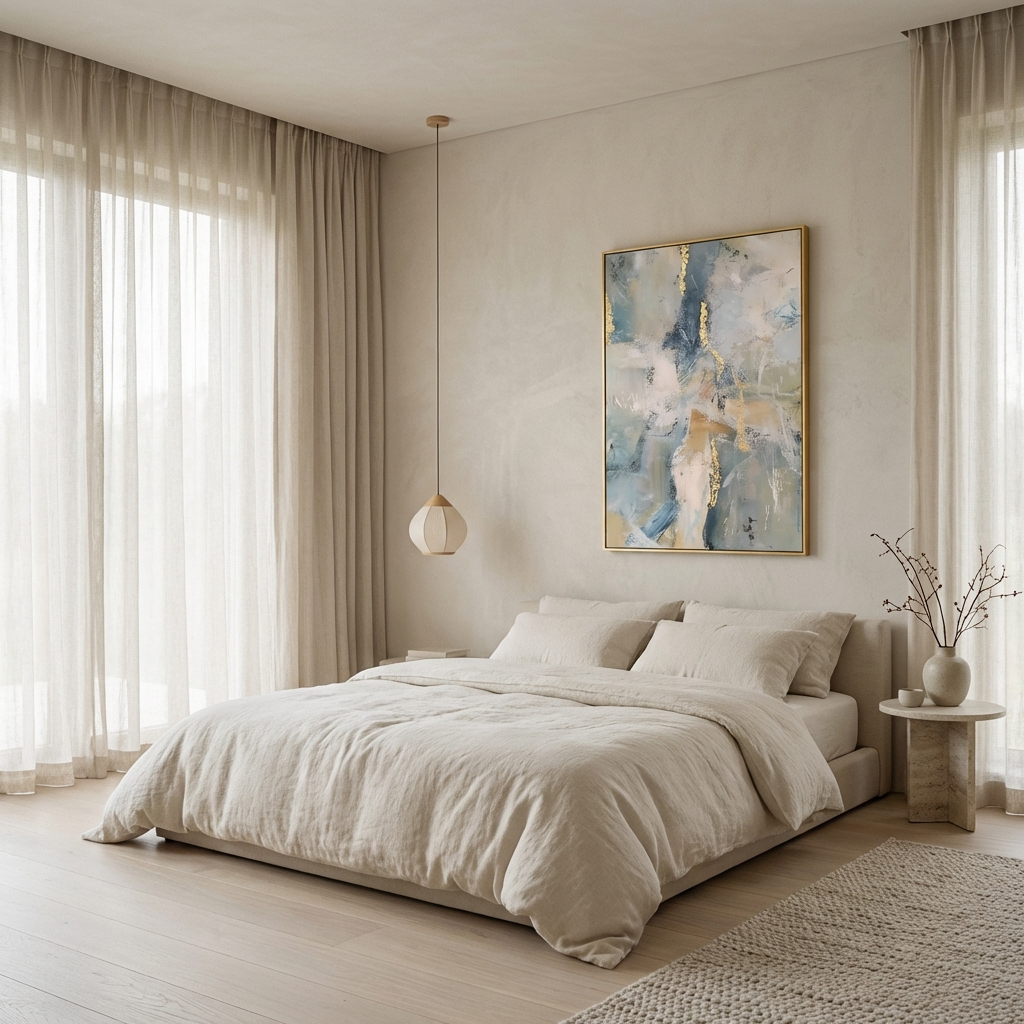 AURO Blad | Abstract Gold Leaf Hand-Painted Canvas Art