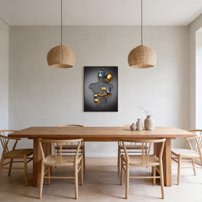 AURO Caldris | NordicLove Abstract Statue Canvas Wall Art