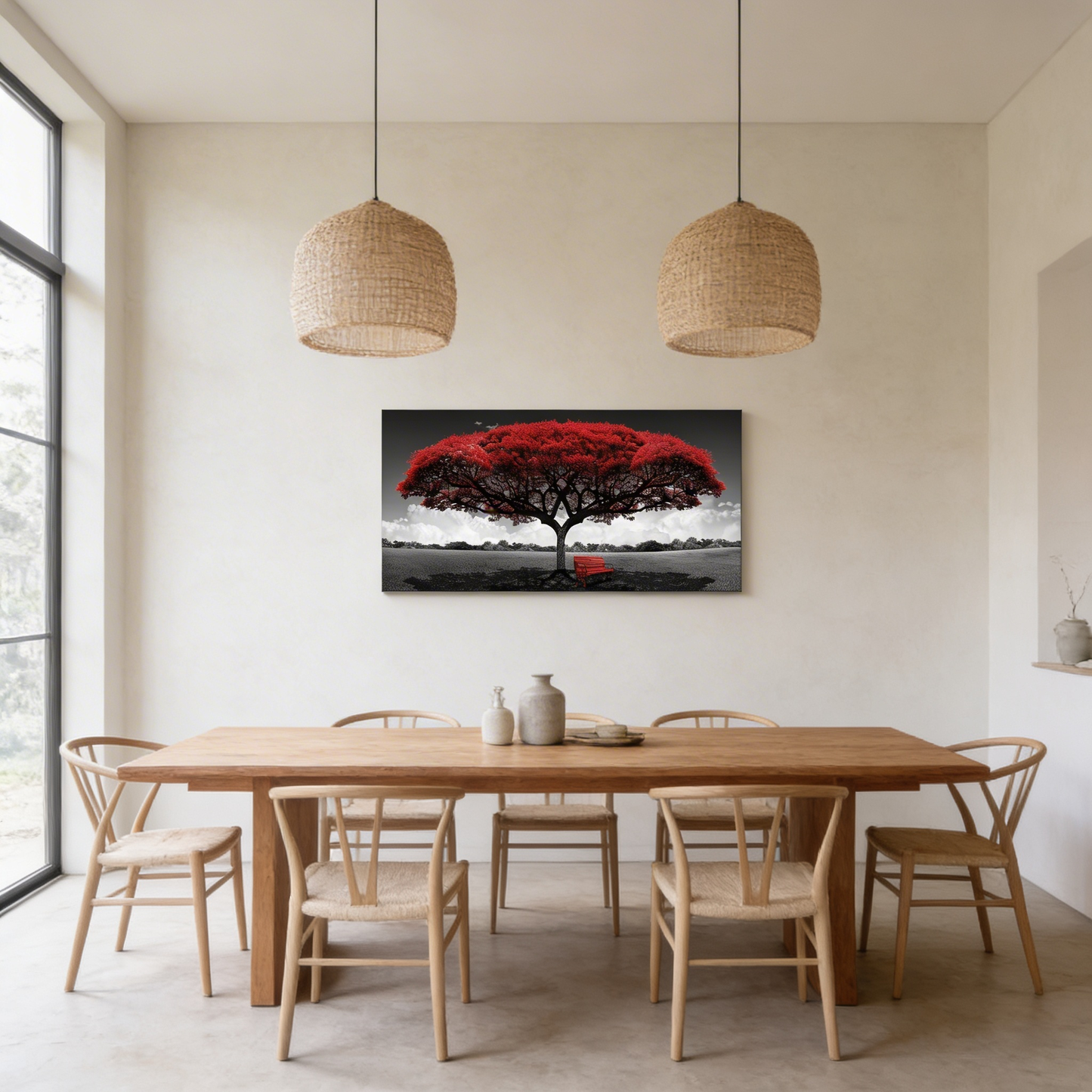 AURO Sylvara | ForestGlow Green Landscape Canvas Wall Art