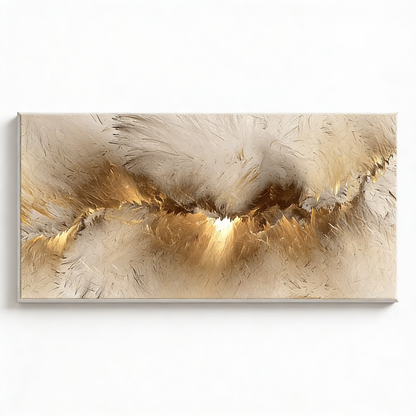 AURO Velmora | CloudHue Grey Yellow Canvas Wall Art