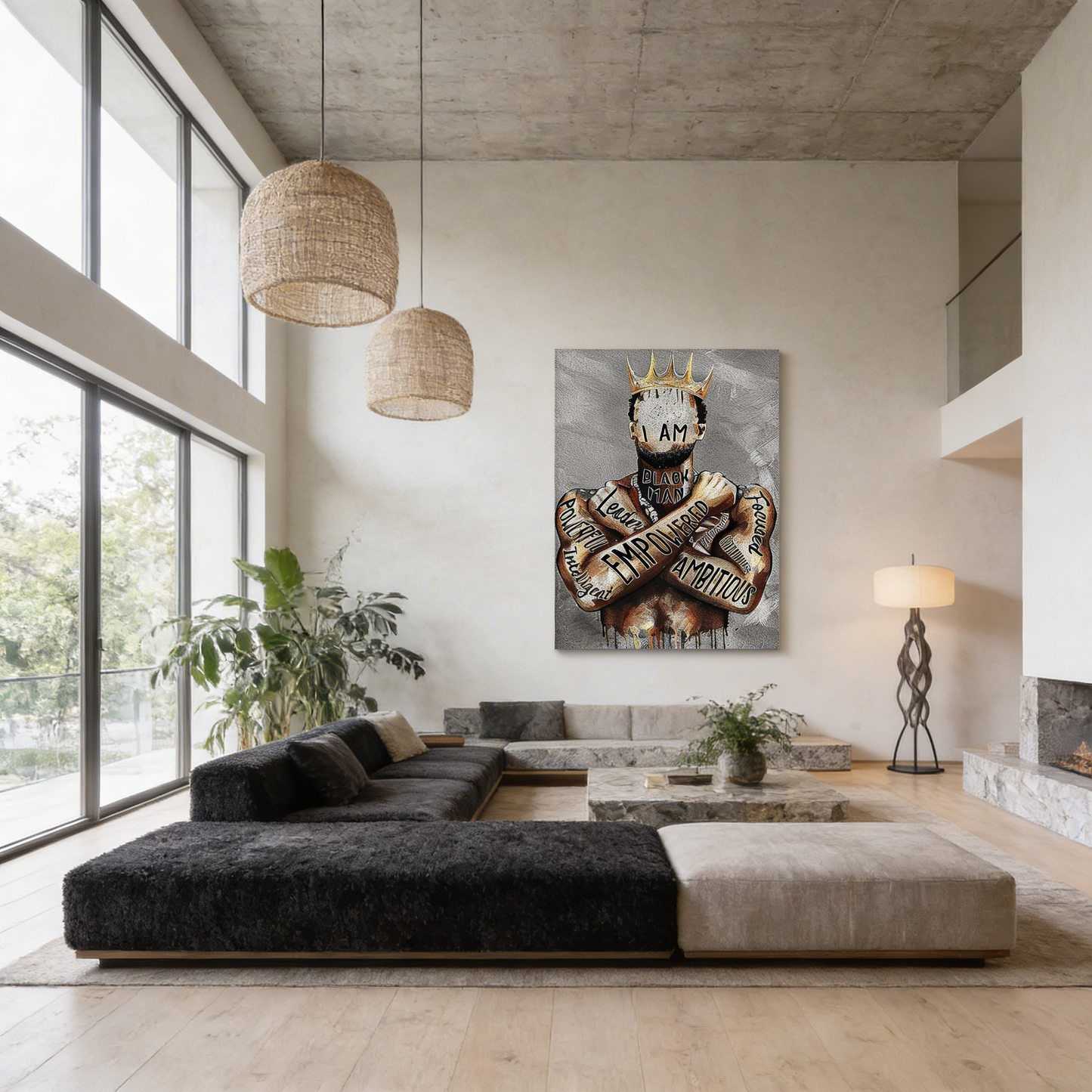 AURO Zythera | EmpowerKing Black Man Canvas Wall Art