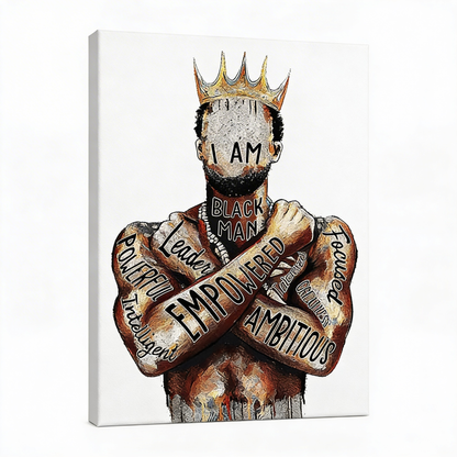 AURO Zythera | EmpowerKing Black Man Canvas Wall Art
