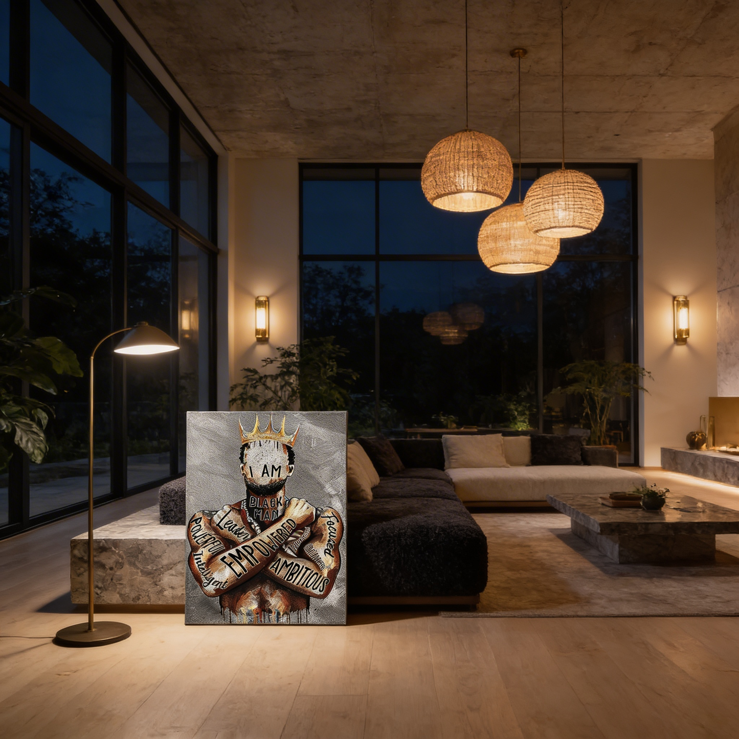 AURO Zythera | EmpowerKing Black Man Canvas Wall Art