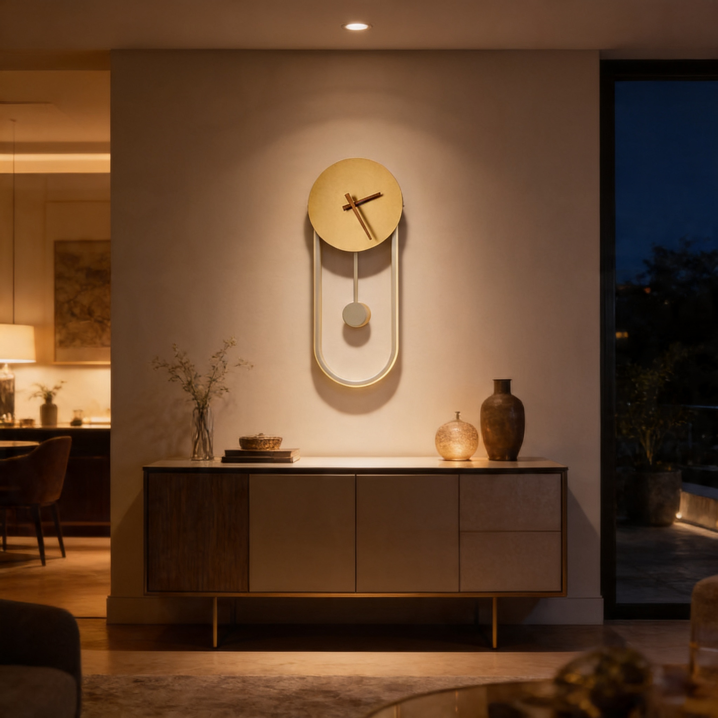 AURO Arisha | Gold & Black Clock Lamp