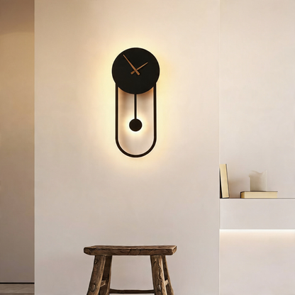 AURO Arisha | Gold & Black Clock Lamp