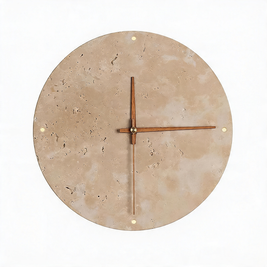 AURO Horologe | Travertine Clock Lamp