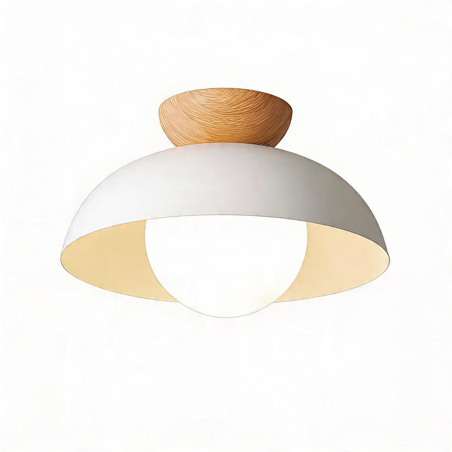 AURO Kupoli | Iron Dome & Wood Ceiling Light