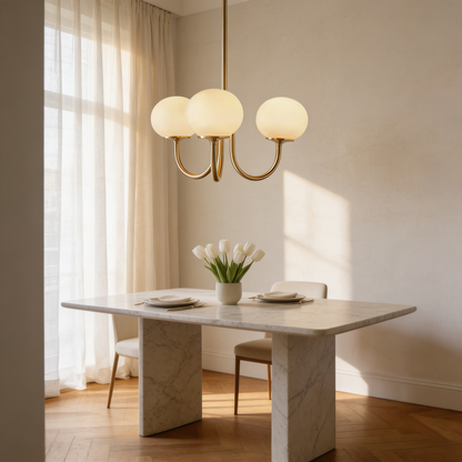 AURO Perle | Marshmallow Glass Globe Chandelier