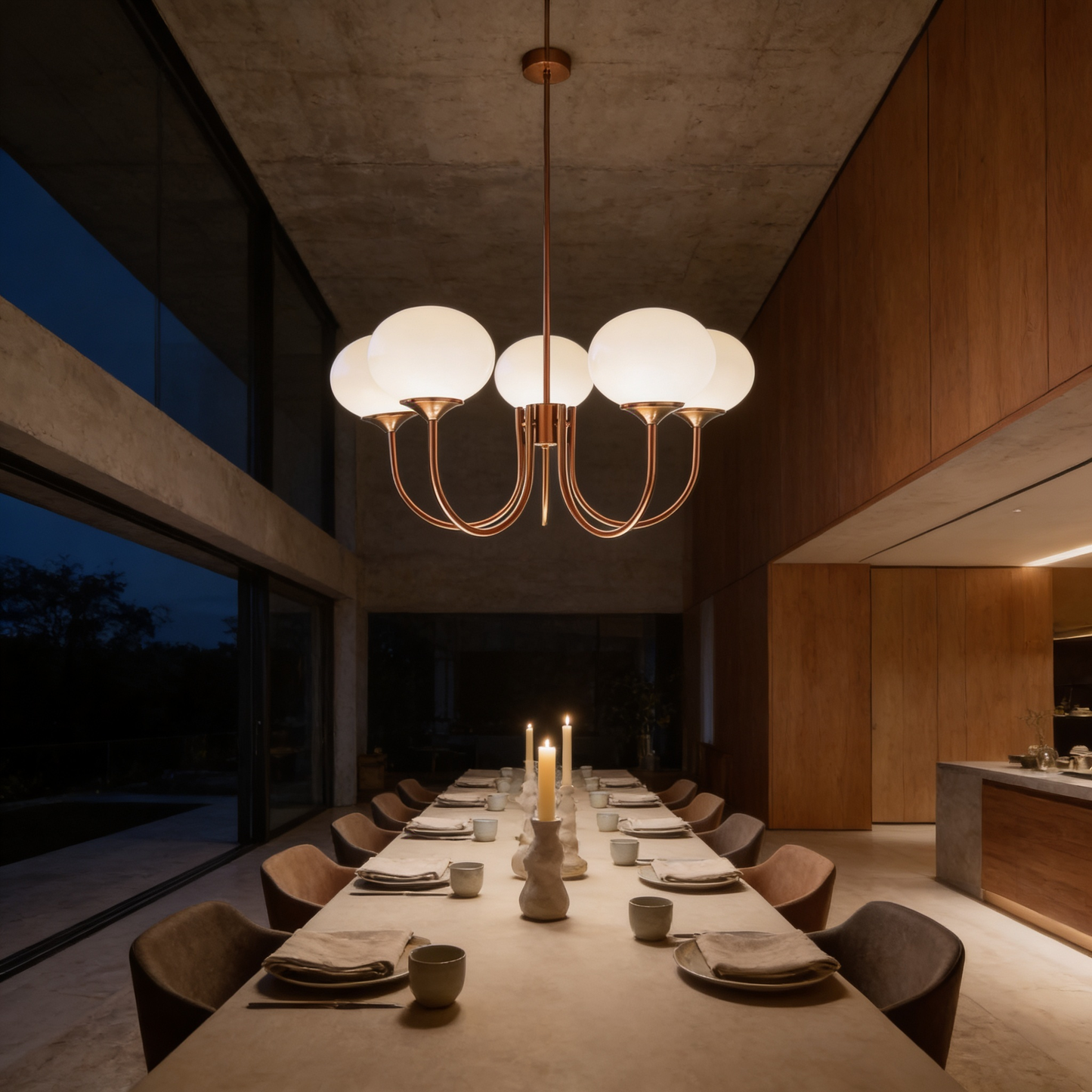 AURO Perle | Marshmallow Glass Globe Chandelier