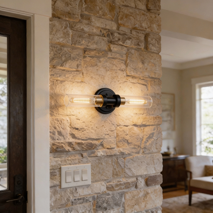 AURO Roen | Twin Tube Glass Wall Sconce