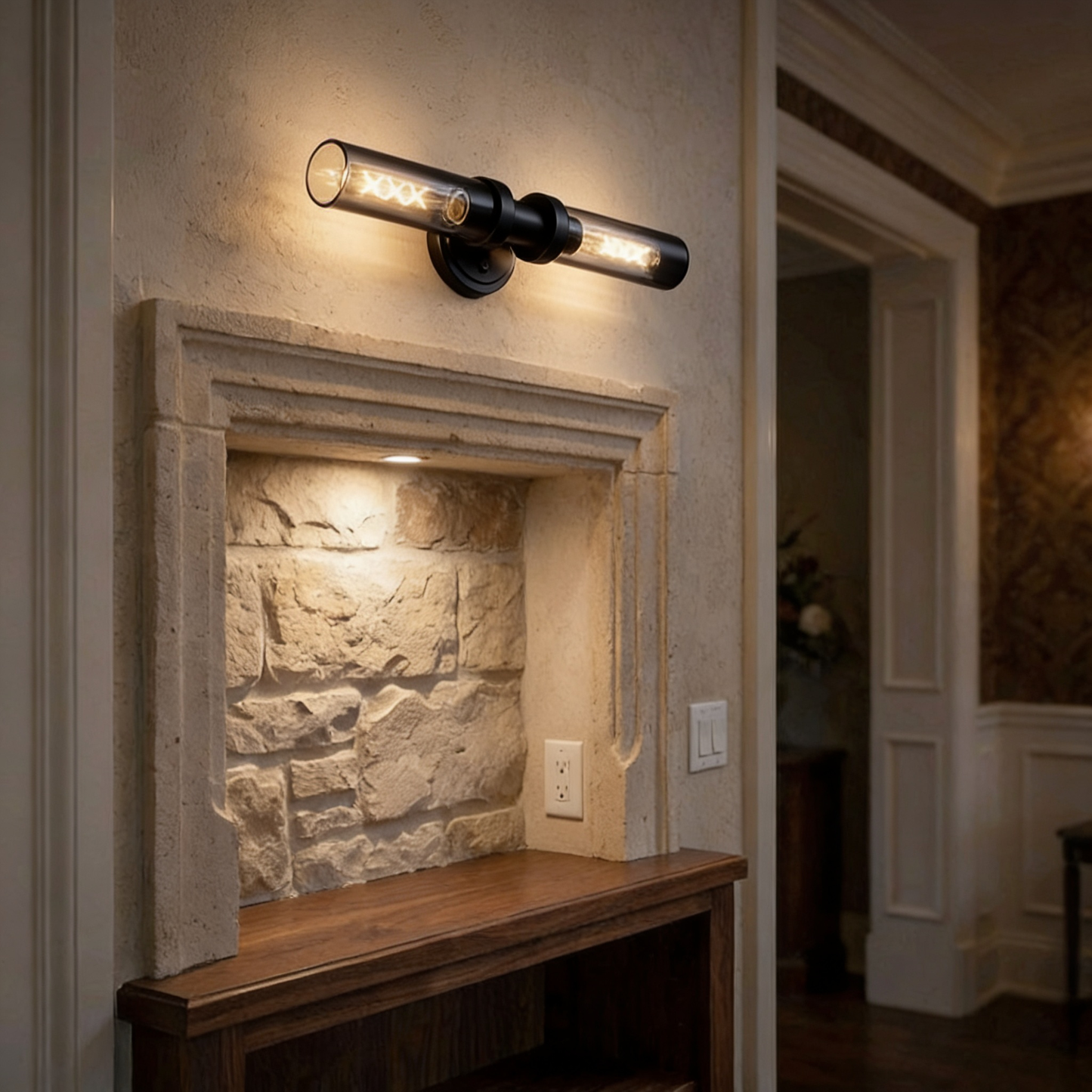 AURO Roen | Twin Tube Glass Wall Sconce