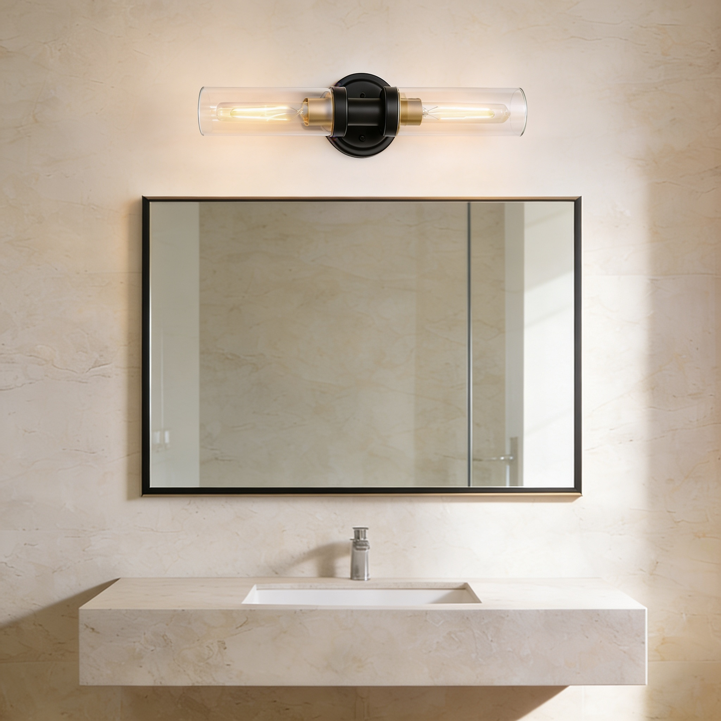 AURO Roen | Twin Tube Glass Wall Sconce