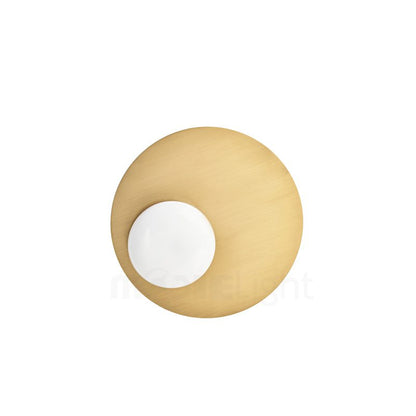 AURO Skive | Sculptural Gold Disc Wall Sconce